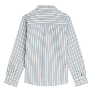 Scotch & Soda - Striped Linen Shirt | Light Blue