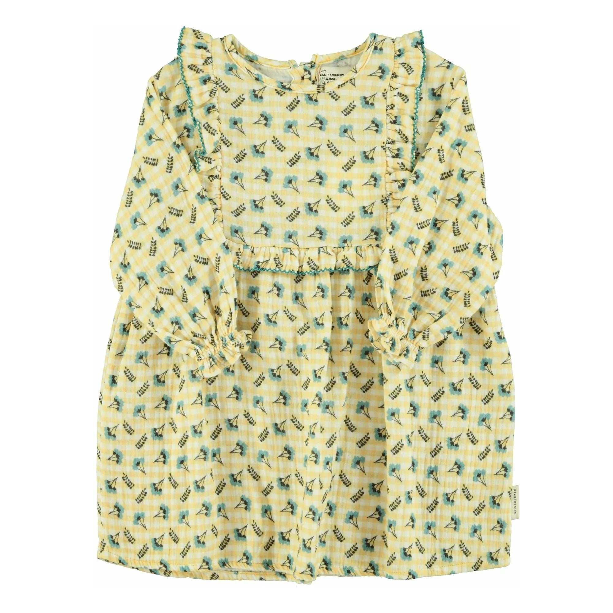 Piupiuchick - Flower Bib Dress | Yellow