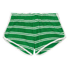 We Are Kids - Juju Striped Organic Cotton Terry Shorts | Green