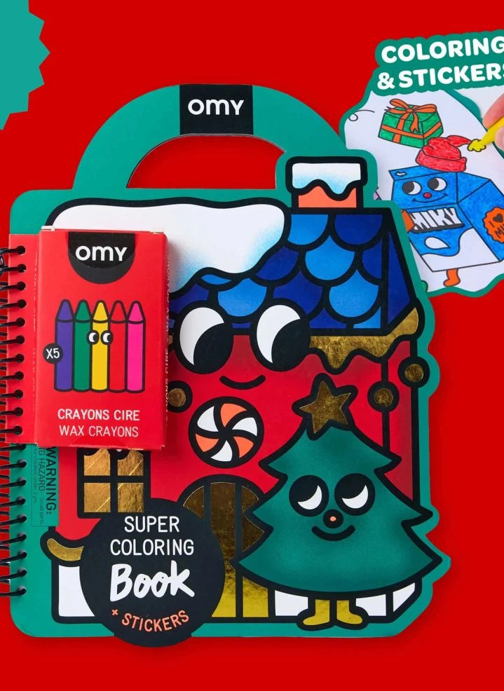 Omy - Christmas Sticker Coloring Book