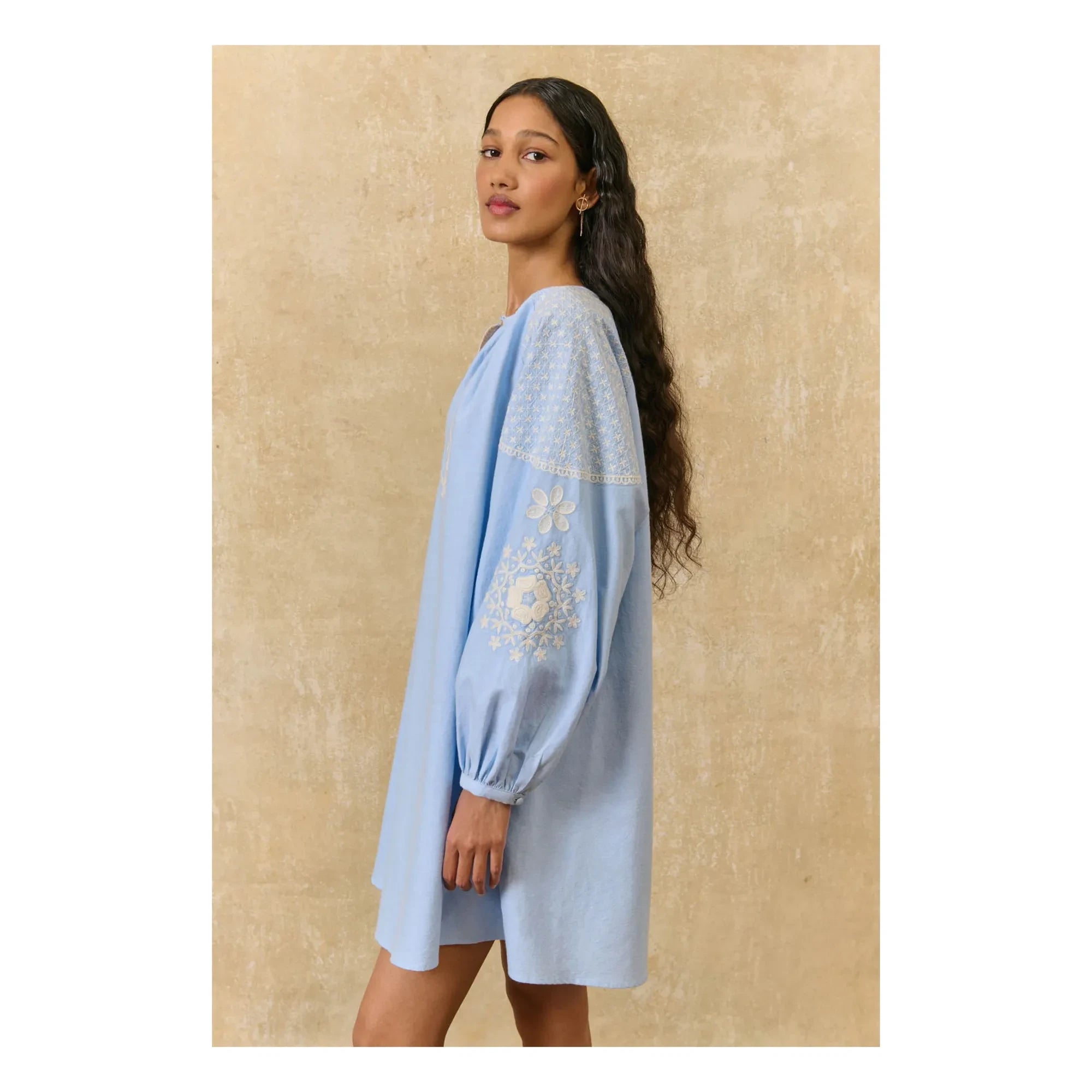 Louise Misha - Janice Organic Cotton Dress | Blue