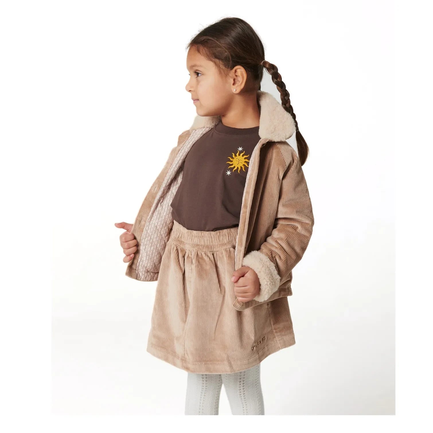 Copenhagen Colors - Organic Cotton Corduroy Skirt | Beige