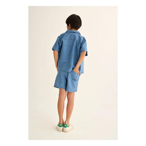 Cozmo - Denim Wolf Bermuda Shorts | Blue