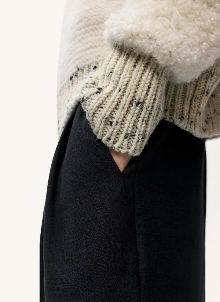 Cordera - Marled Merino Wool Cardigan | Beige