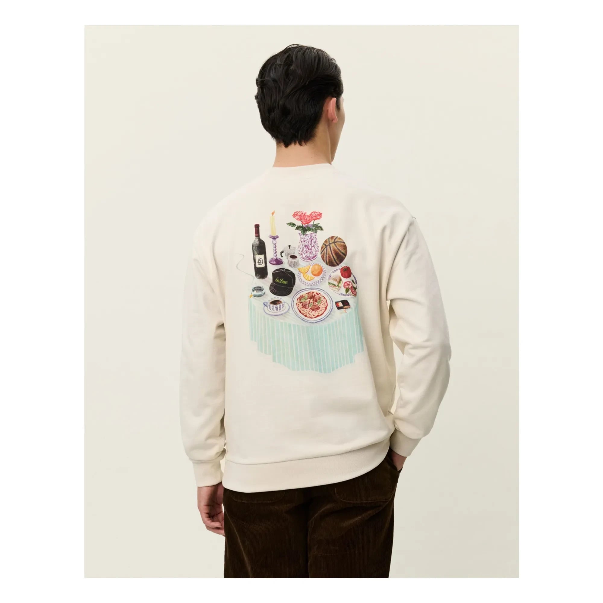 Les Deux - Cole Cotton Organic Round Neck Sweater | Ivory