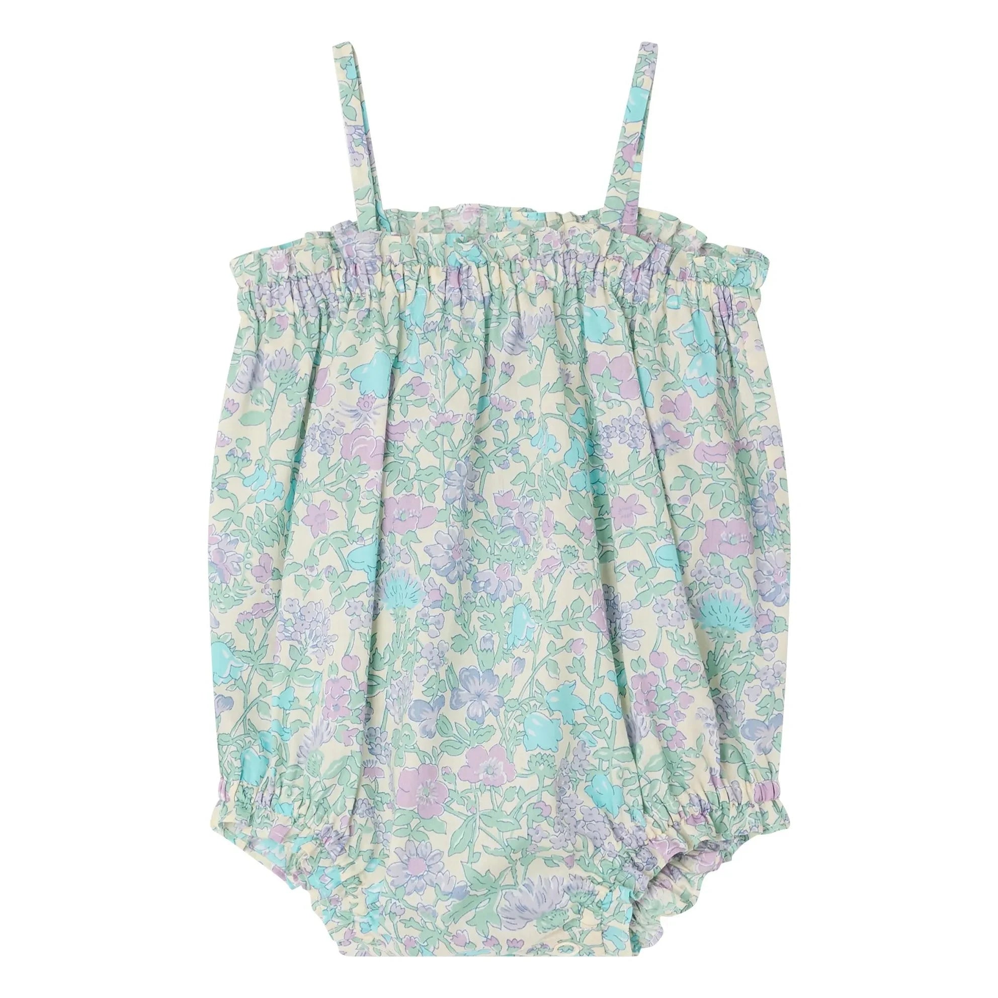 Bonpoint - Nefle Liberty Organic Cotton Romper | Light Green