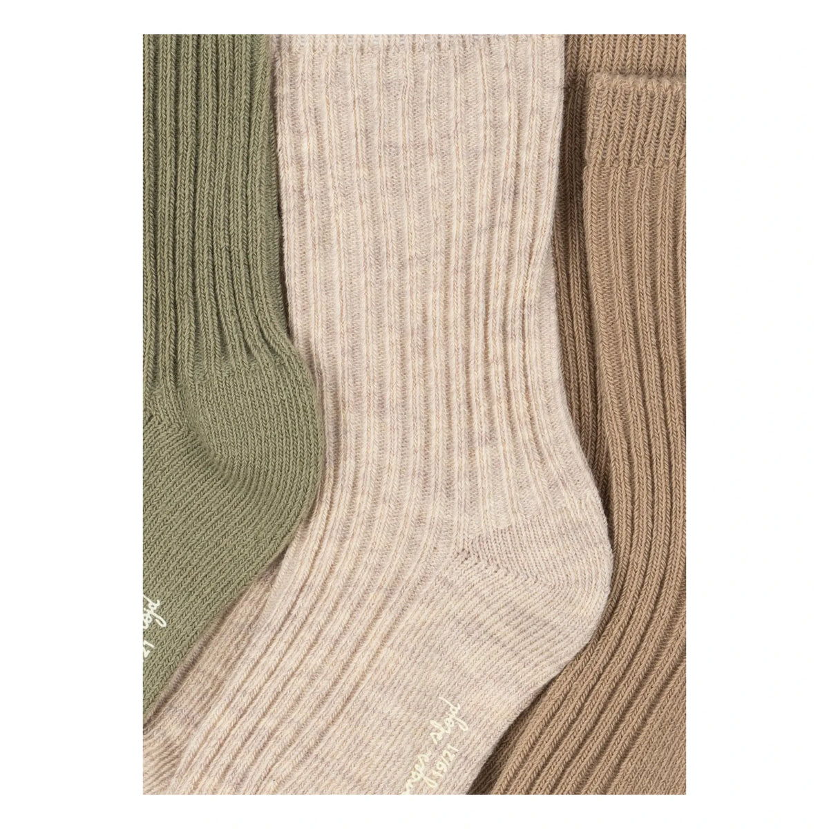 Konges Sløjd - Set of 3 Ribbed Socks | Beige