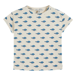 Emile et Ida - Organic Cotton Turtle T-Shirt | Ecru