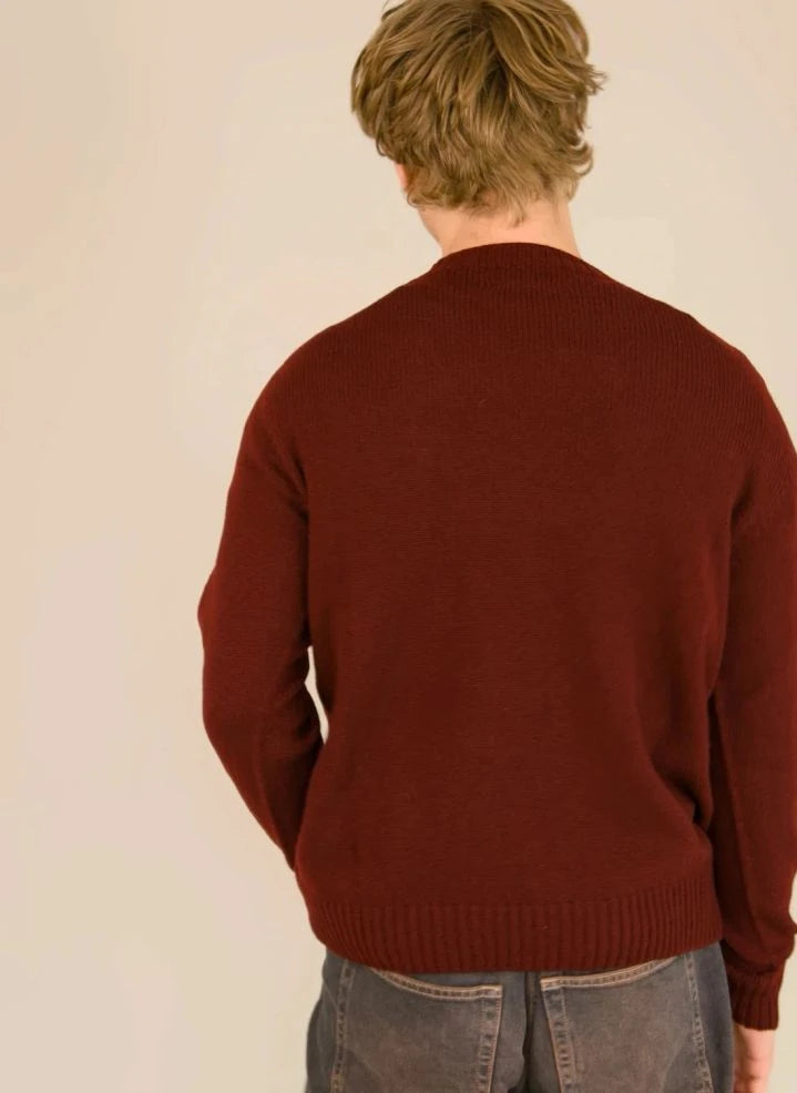 Origin Knitwear - Seamless Wool Sweater | Burgundy