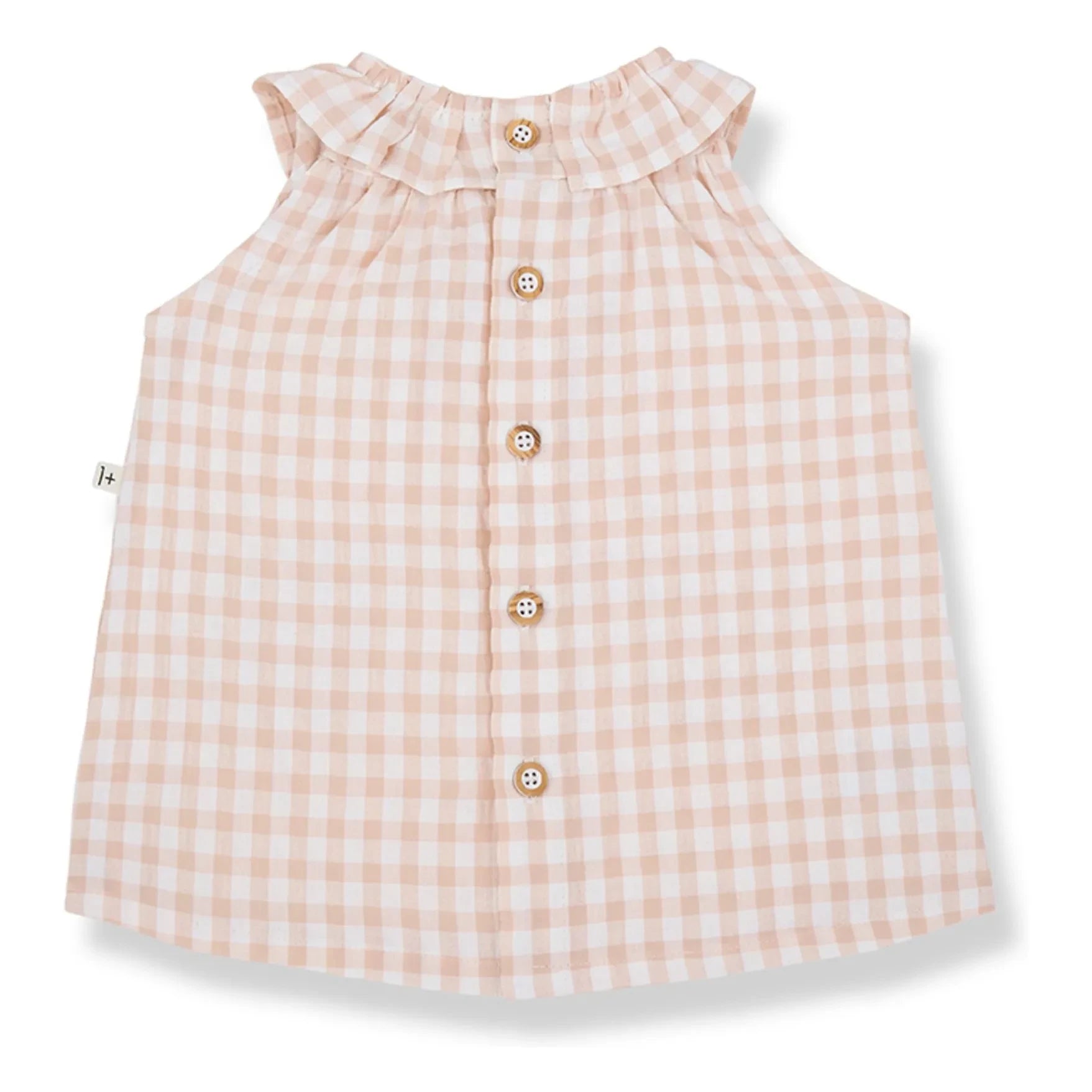 1+ in the family - Ambracia Vichy Seersucker Dress | Beige Pink
