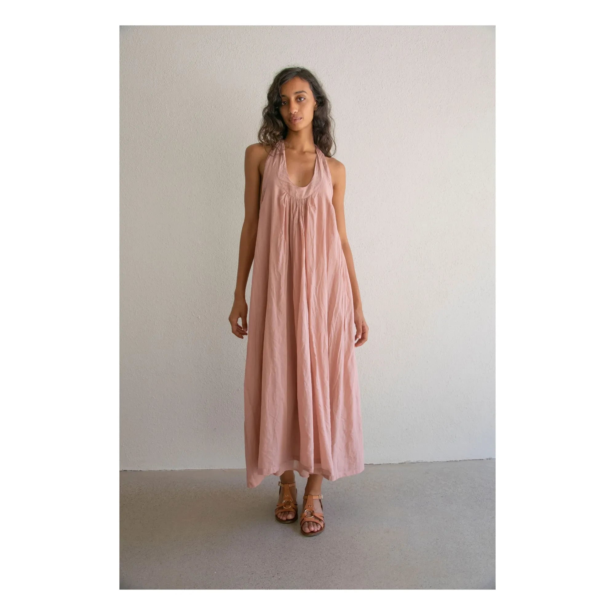 THEAVANT - La Plage Pamuk voile elbise | Bej