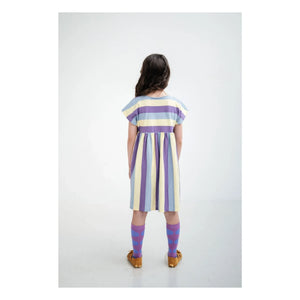 Repose AMS - Striped Organic Cotton Dress | Purple