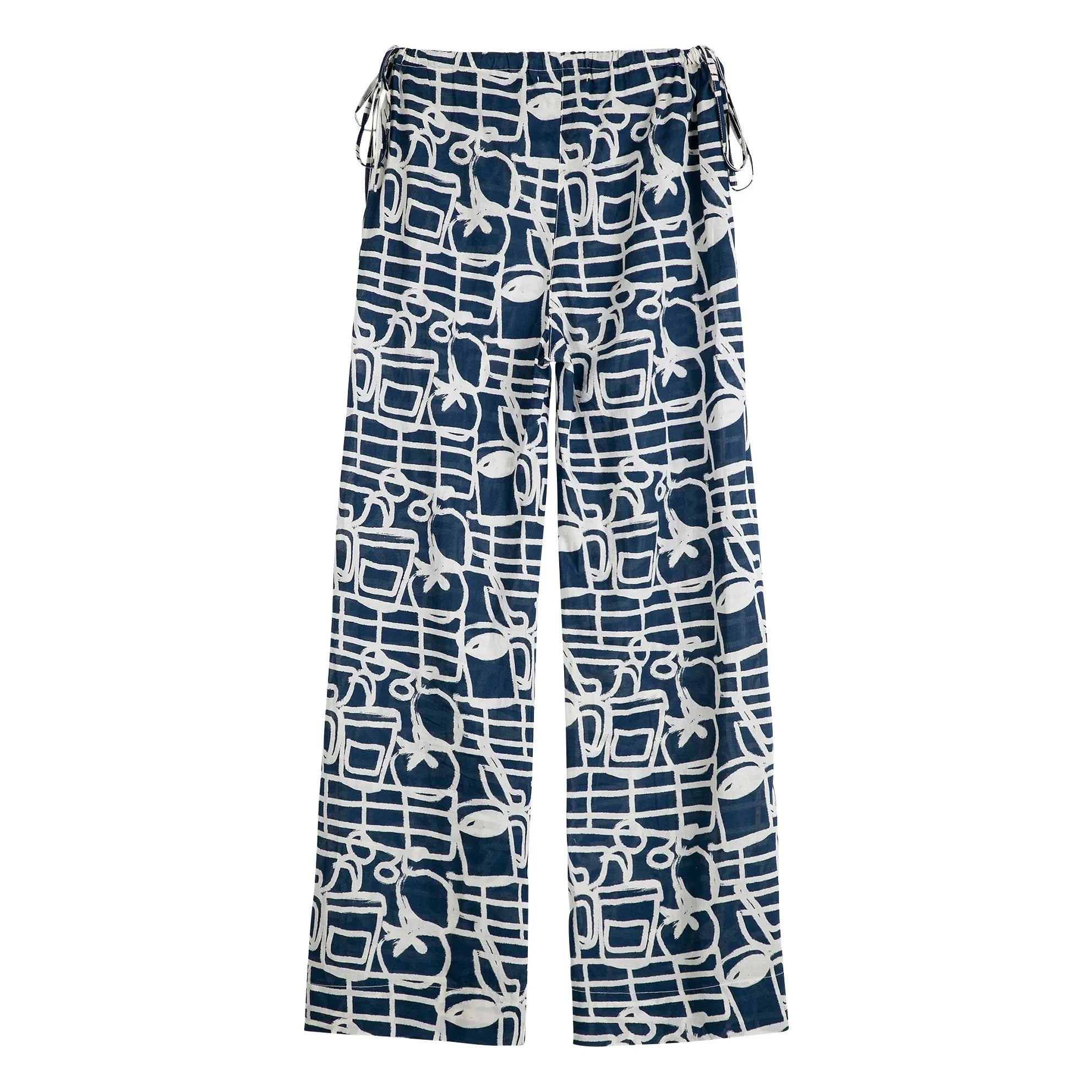 Bobo Choses - Cookery Festival Organic Cotton Pants | Navy Blue