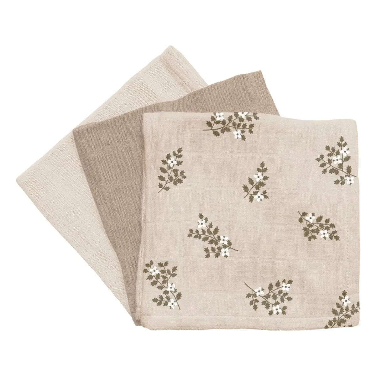 Main Sauvage - Holly Flowers Cloths - Set of 3 | Sand