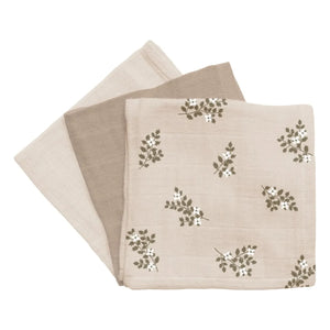 Main Sauvage - Holly Flowers Cloths - Set of 3 | Sand