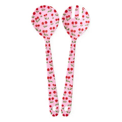 Rice - Cherry Melamine Salad Serving Set | Pink
