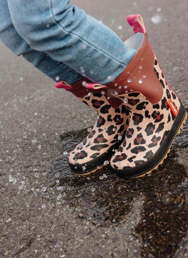 Hello Hossy - Leopard Rain Boots | Brown