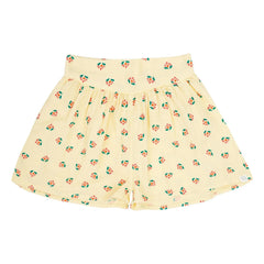 Jenest - Organic Cotton Floral Print Summer Shorts | Pale Yellow