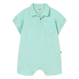 Cozmo - Combishort Jake Towel Fabric | Aqua