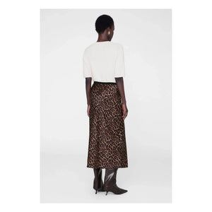 Anine Bing - Silk Leopard Bar Skirt | Leopard