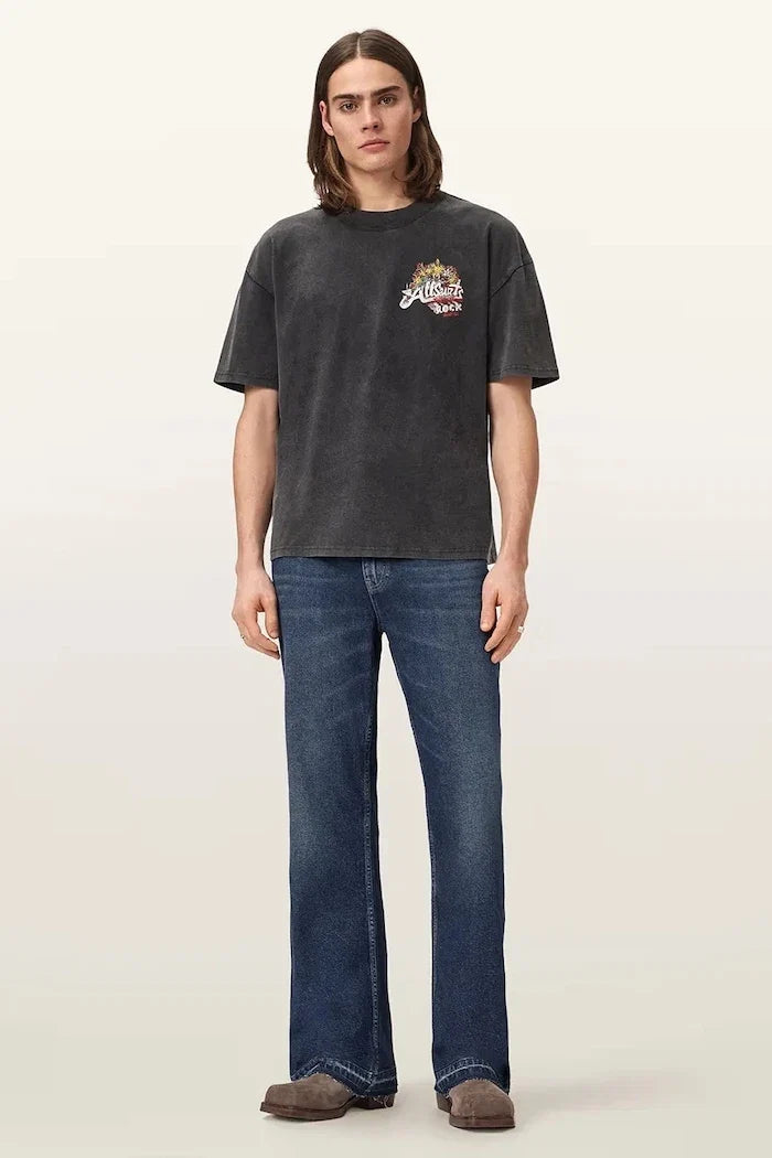 AllSaints Erkek Pamuklu Oversize Tişört ROQUE
