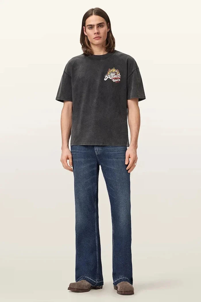AllSaints Erkek Pamuklu Oversize Tişört ROQUE