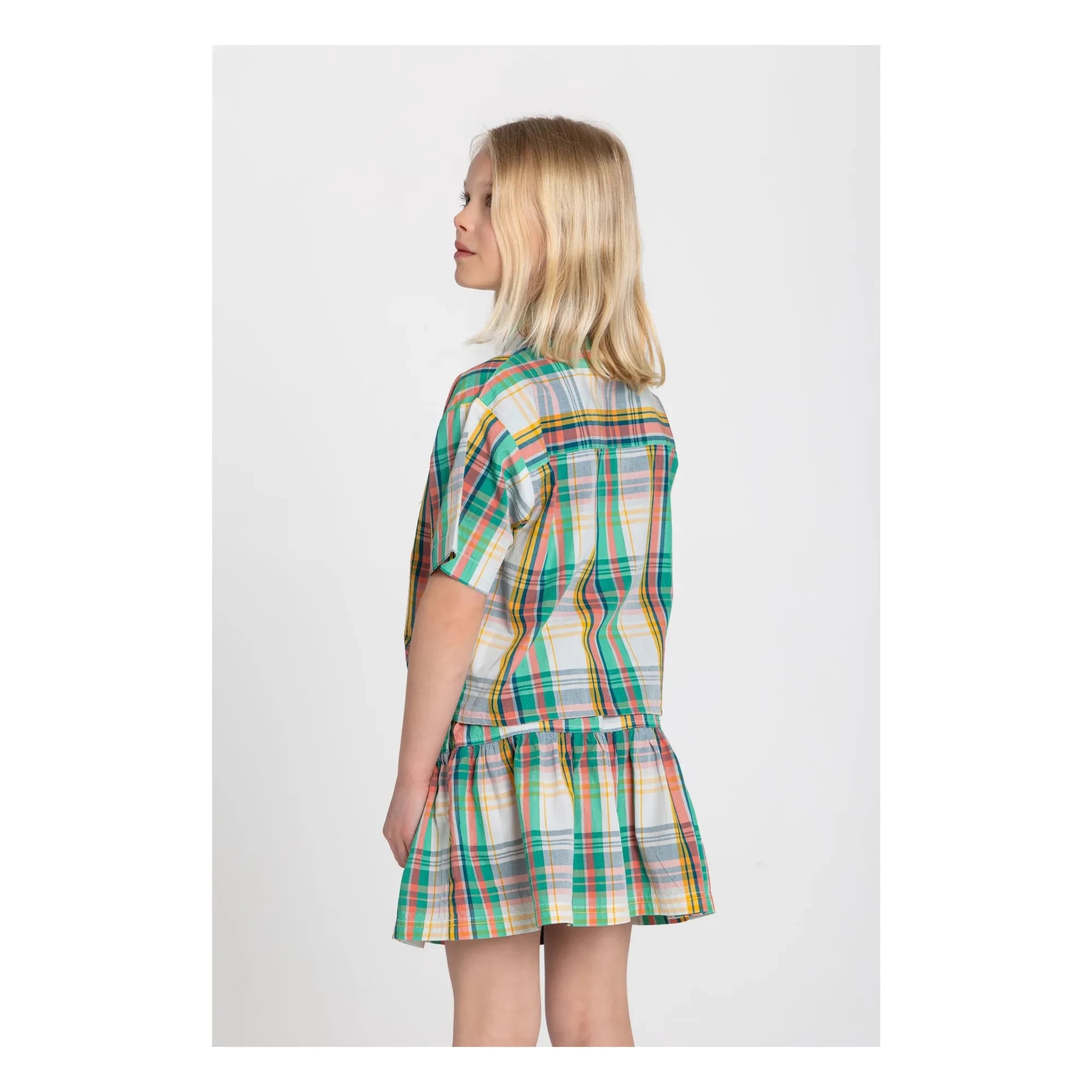 Hundred Pieces - Kaya Carreaux Skirt | Peach