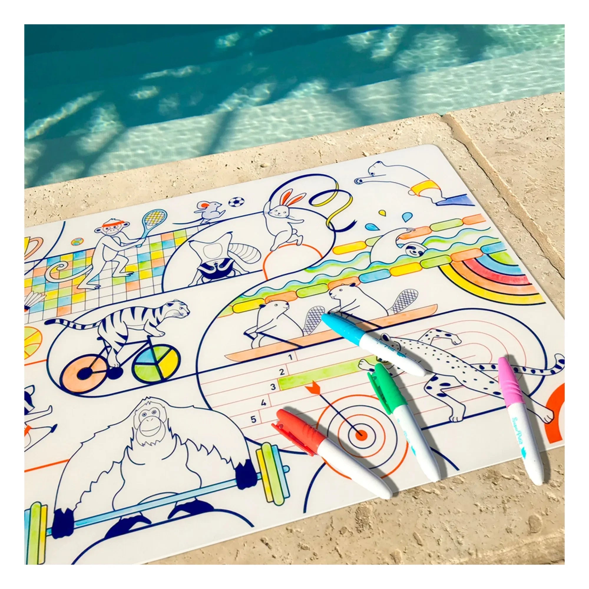 Superpetit - 5 Felt-tip Sports Painting Sets