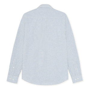 Les Deux - Striped Shirt Konrad Linen | Azure Blue