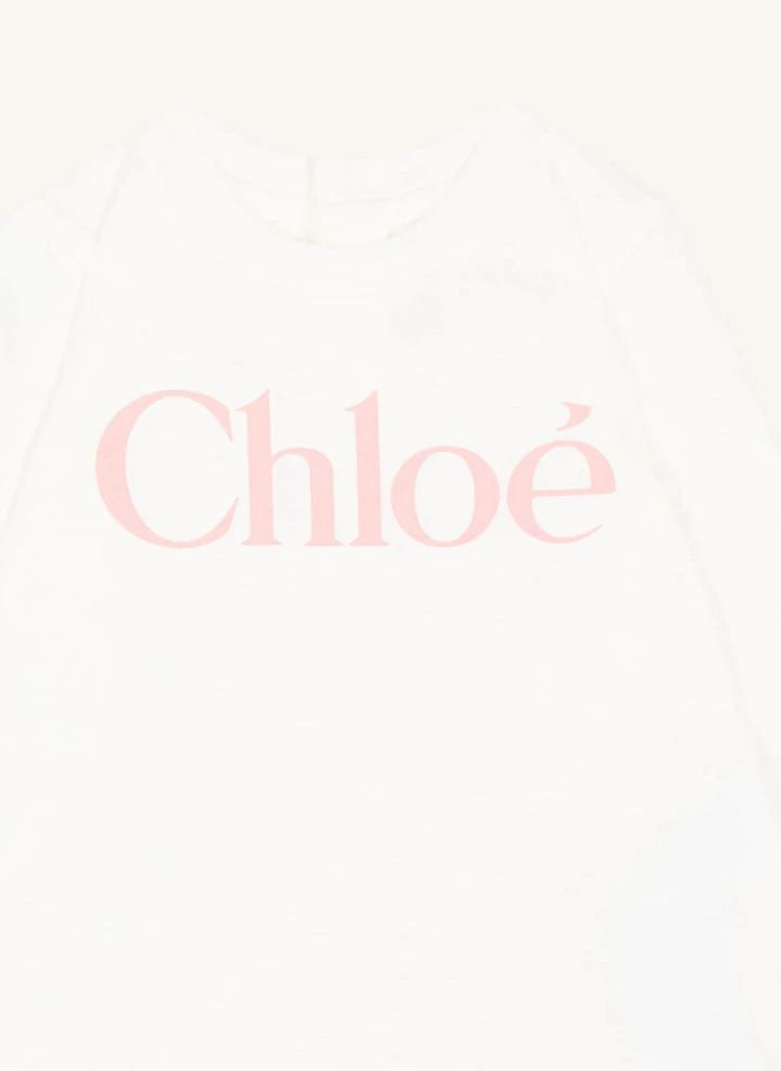 Chloé - Uzun Kollu Tişört Chloé Organik Pamuk | Beyaz