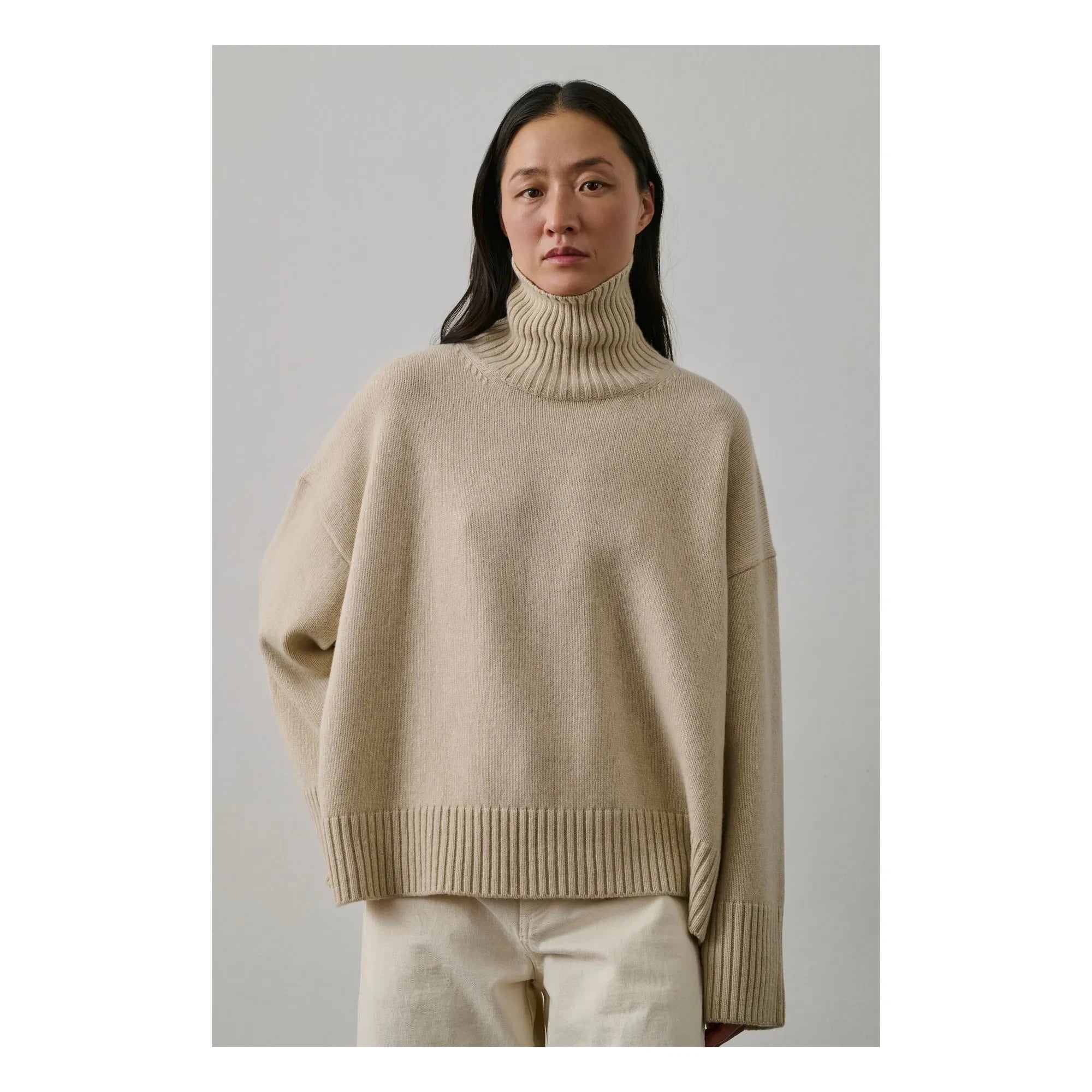 Soeur - William Merino Wool Sweater | Heather White