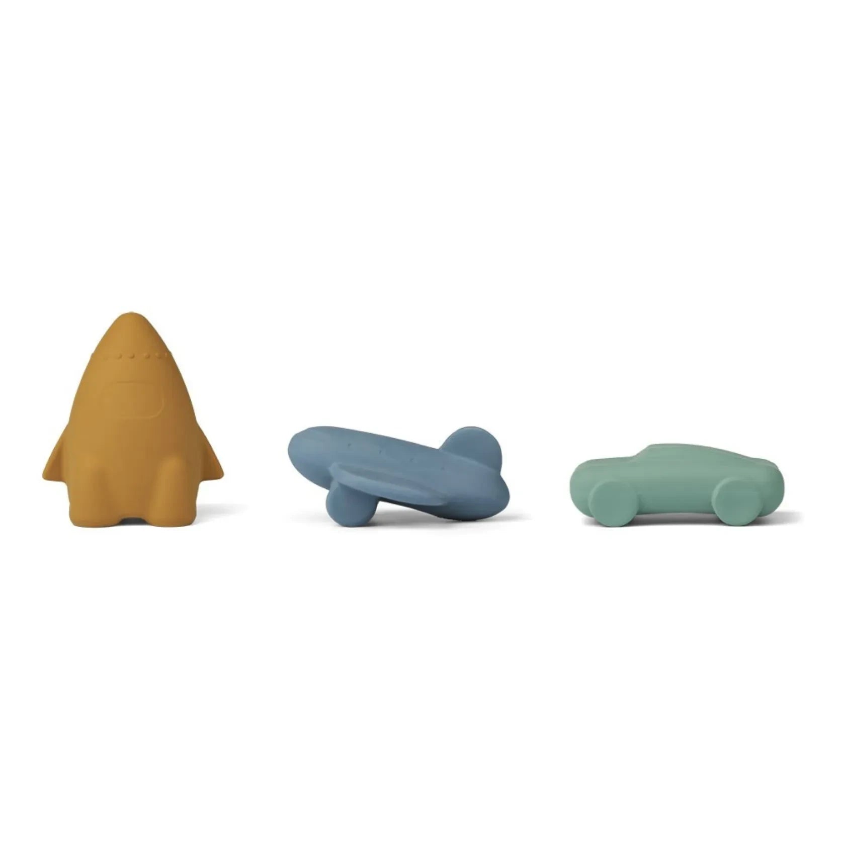 Liewood - Jacob Natural Rubber Toys - Set of 3 | Blue Multi Mix