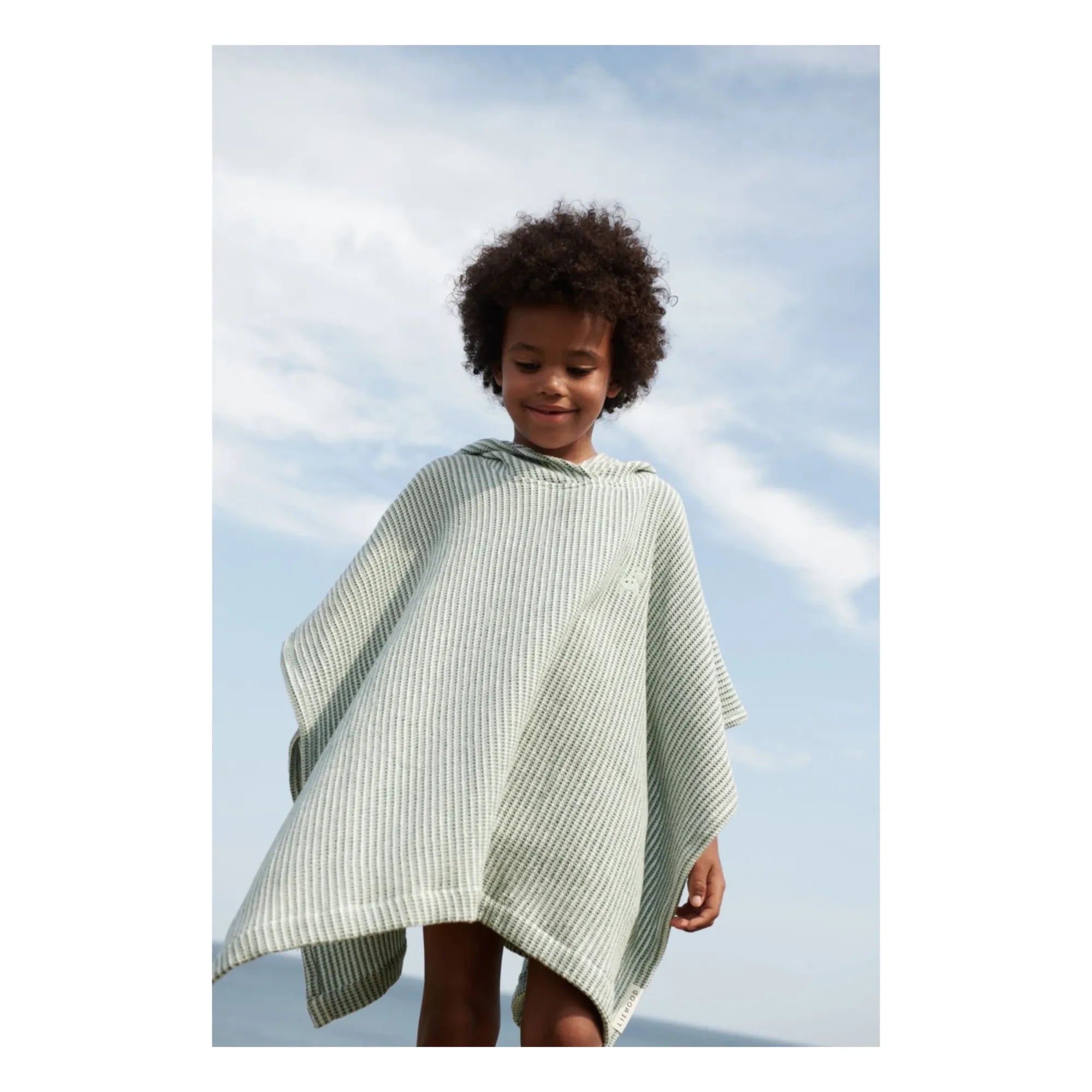 Liewood - Poncho Paco | Y/D çizgili Peppermint/Creme de la creme
