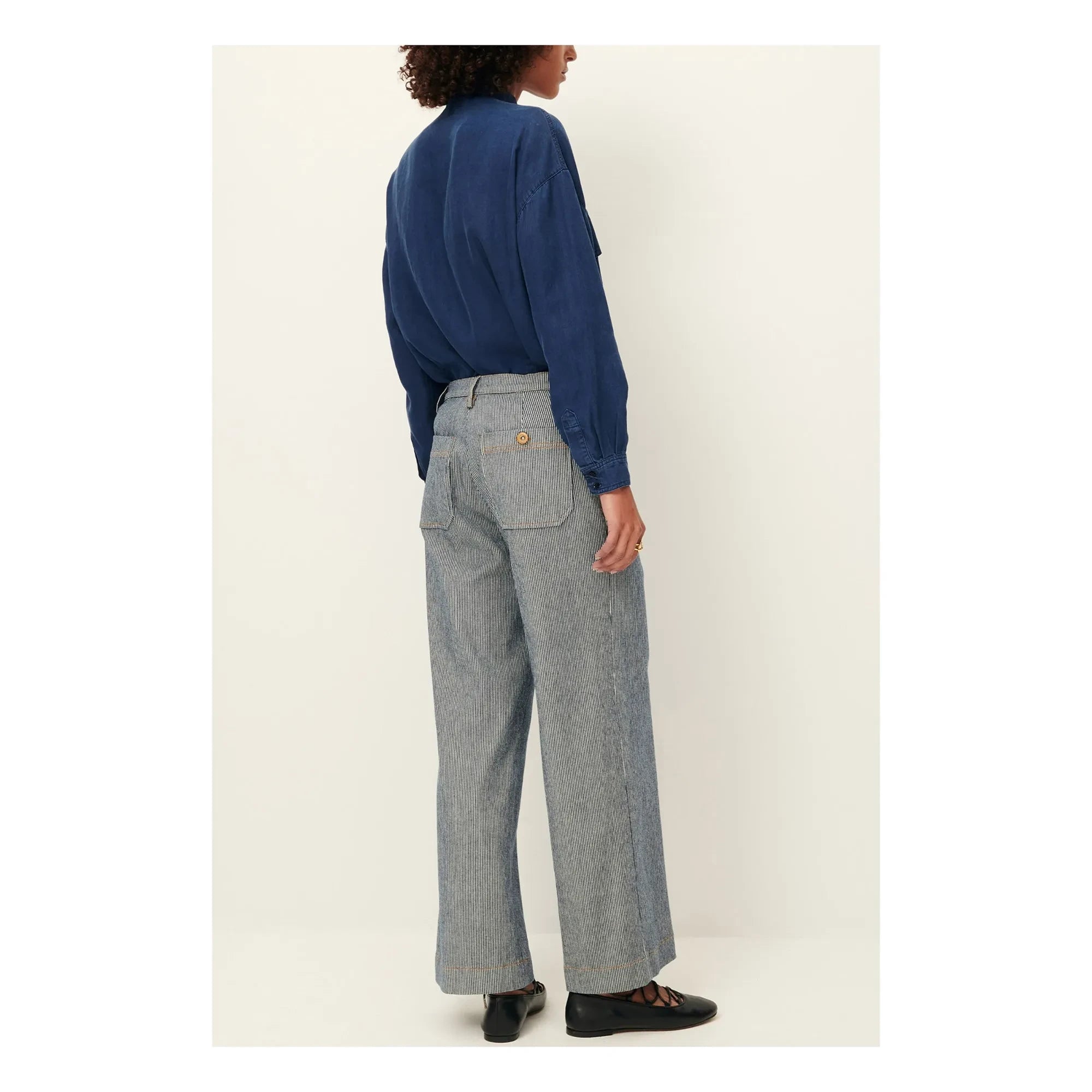Sessùn - Aldricks Cotton Pants | Grey Blue