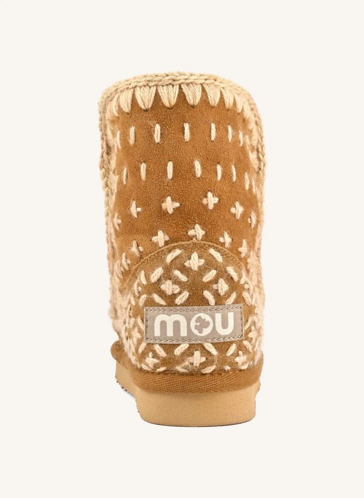 Mou - Eskimo Sashiko Boots | Cognac