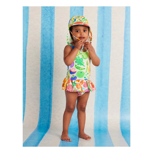 Halcyon Nights - Fruits Ruffles Swimsuit Made from Recycled Fiber | Off-White