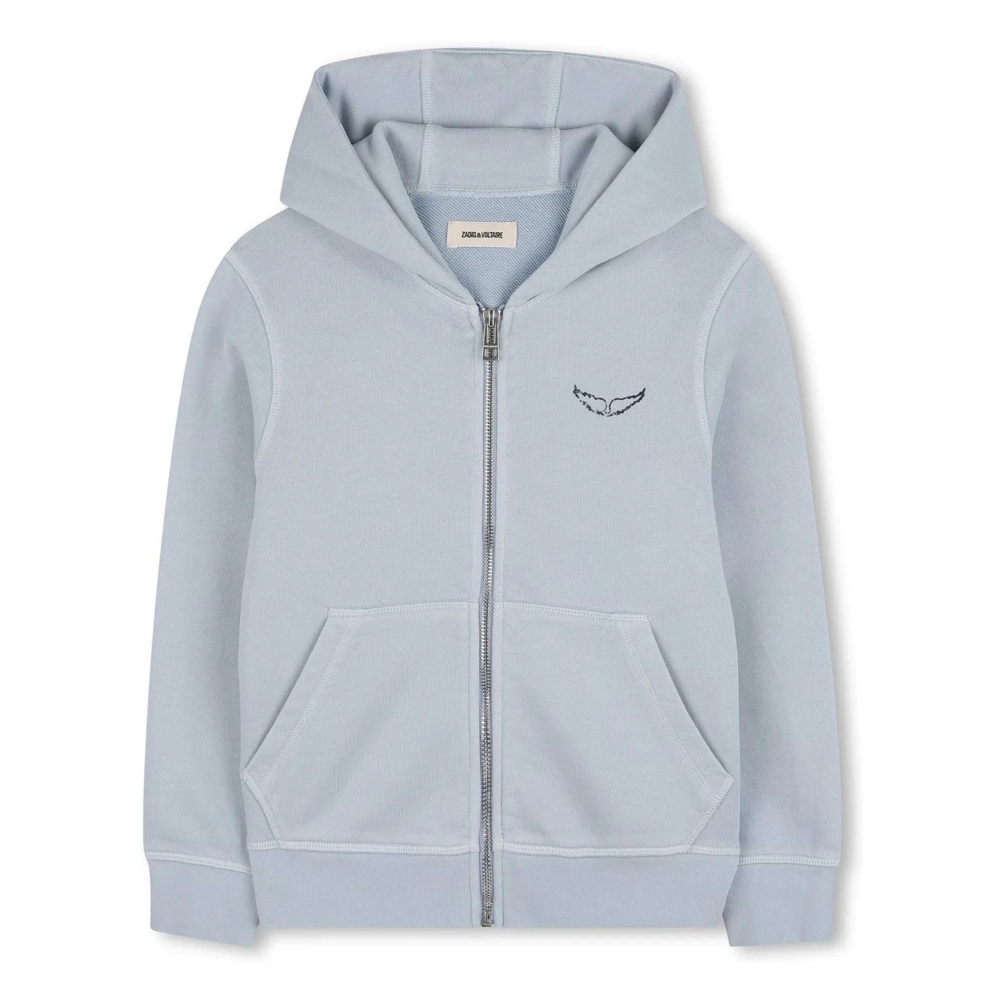 Zadig & Voltaire - Make More Art Zip-up Sweatshirt | Light Blue