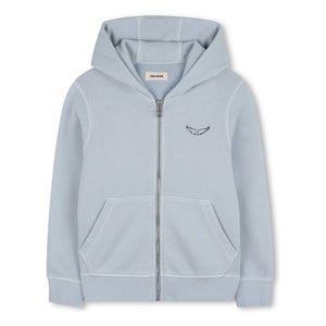 Zadig & Voltaire - Make More Art Zip-up Sweatshirt | Light Blue