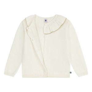 Petit Bateau - Wool Sparkly Collar Sweater Vest | Ecru