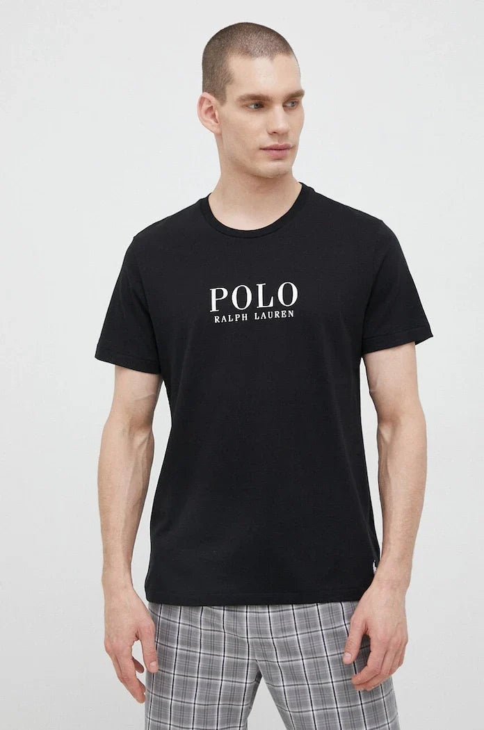 Kısa Kollu Pamuklu Pijama Üstü Polo Ralph Lauren