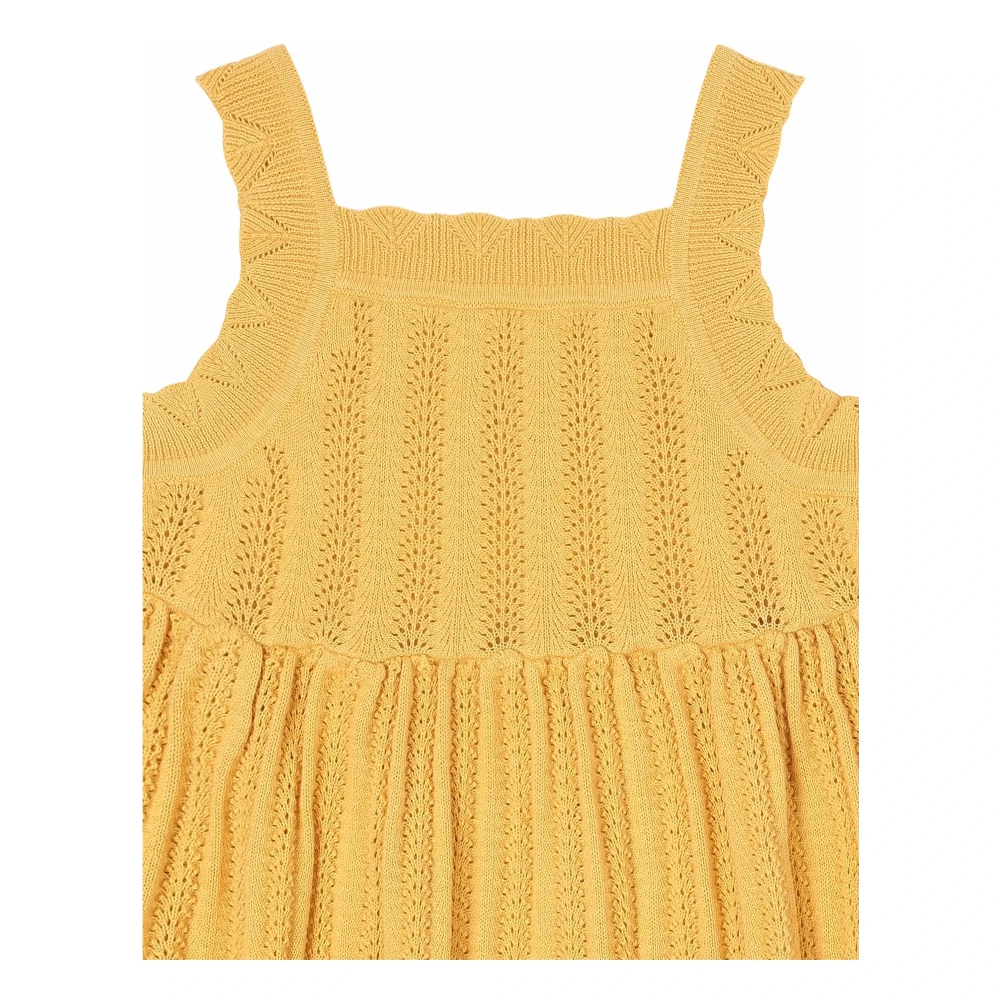 FUB - Organic Cotton Fine Knit Summer Dress | Mustard