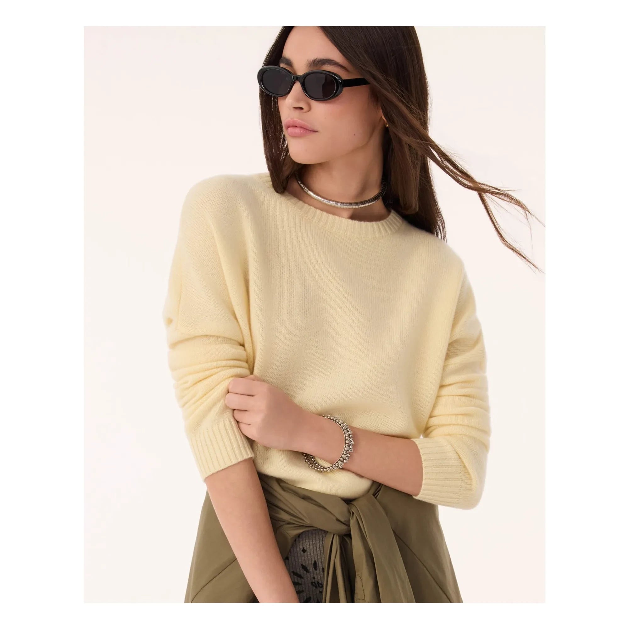 Kujten - Amelie Cashmere Sweater | Olive Green