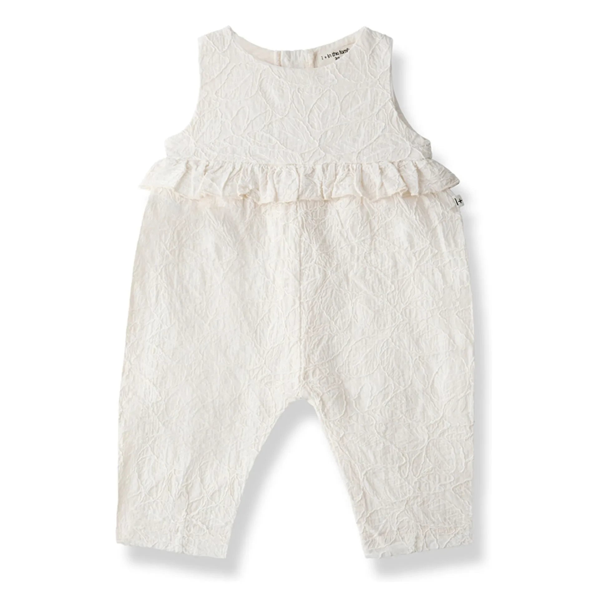 1+ in the family - Siurana embroidered salopette | White