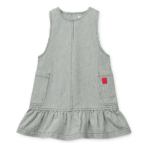 Liewood - Angelica Striped Denim Dress | Navy Blue