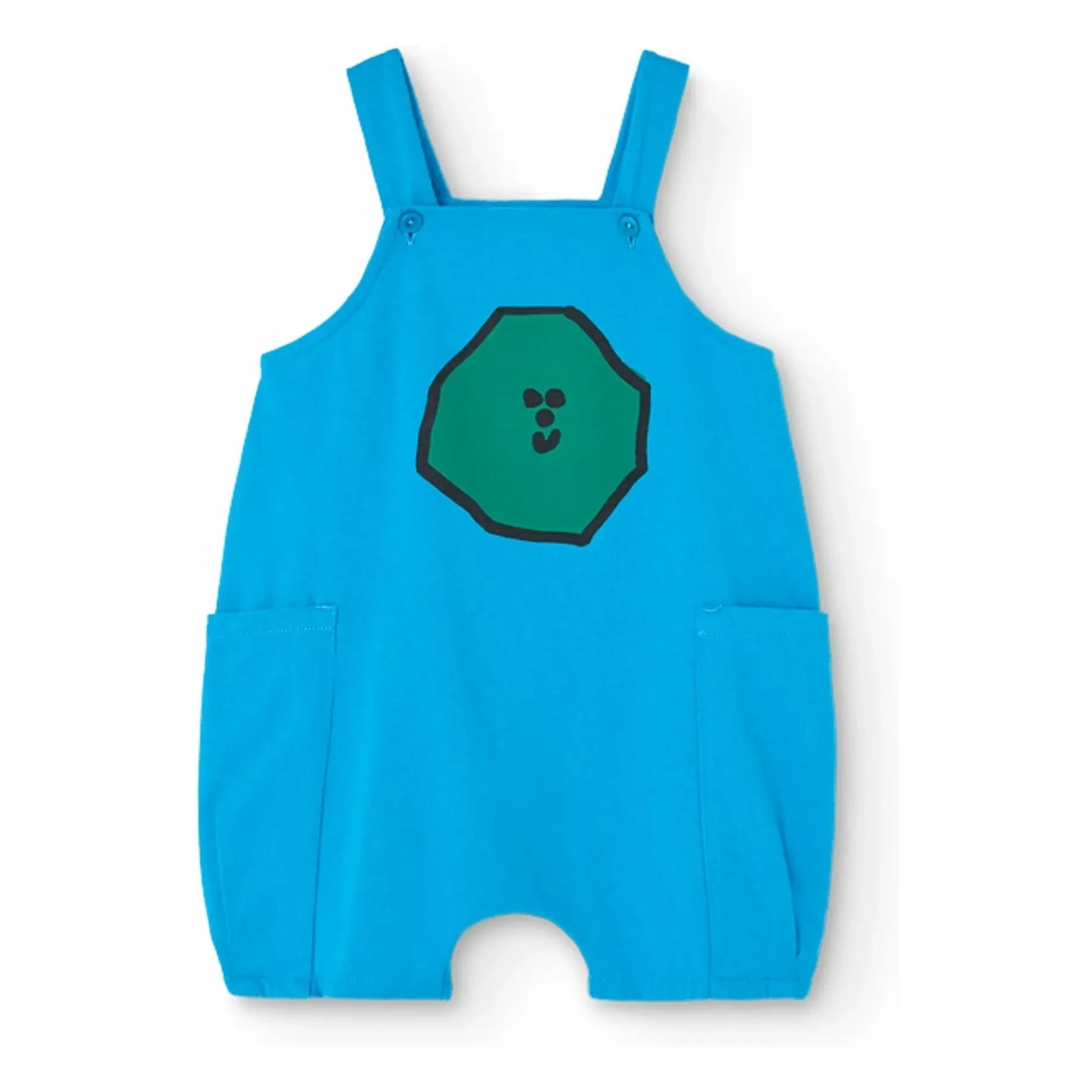 The Animals Observatory - Organic Cotton Gase Romper | Azure Blue