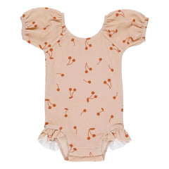 Quincy Mae - Cherry Patterned Catalina Mayo | Pale Pink