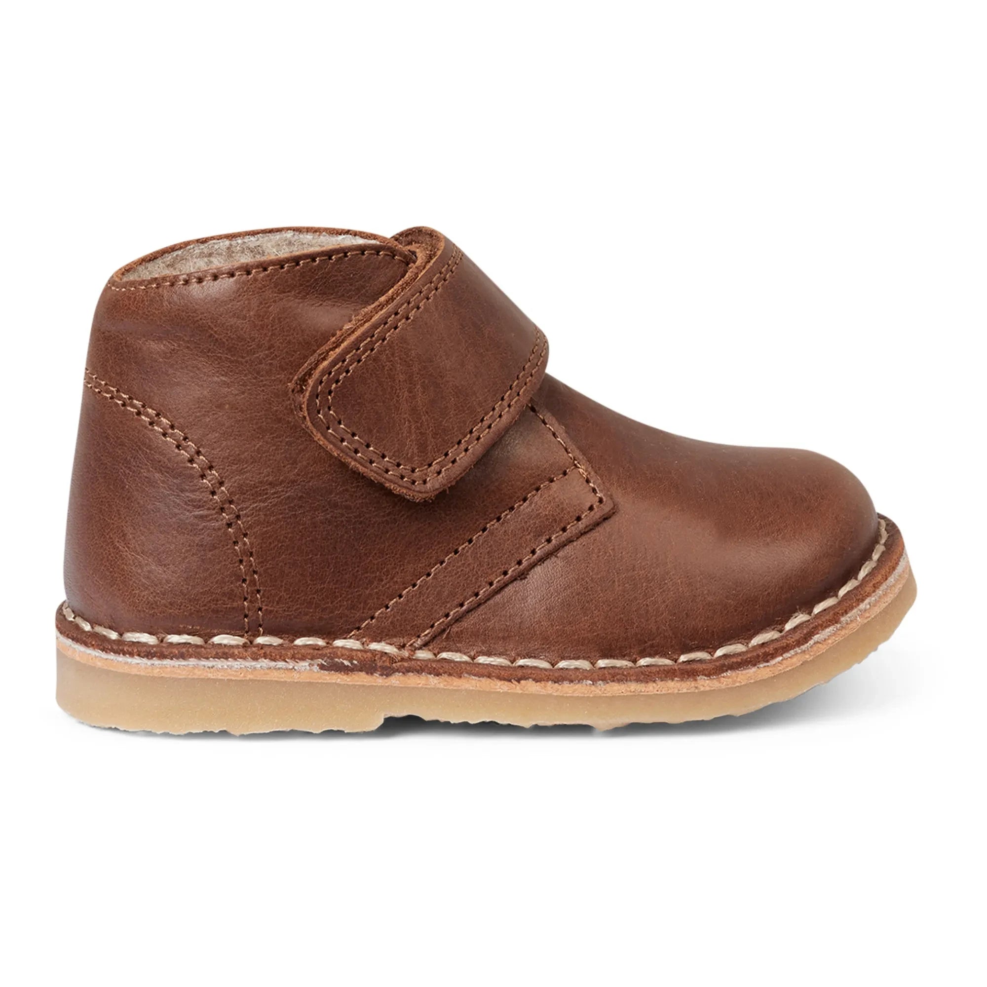 Petit Nord - Desert Winter Fur-Trimmed Velcro Boots | Brown