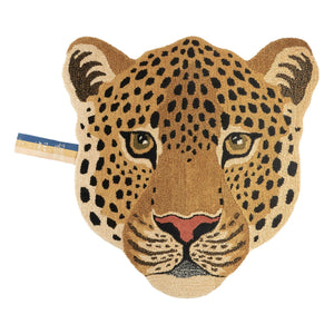 Doing Goods - Himani Leopard Head Rug | Brown
