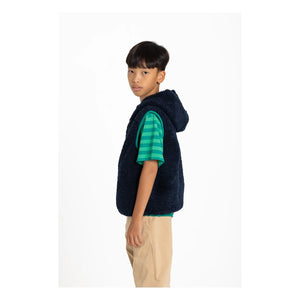 Smallable Kid - Nils Çizgili Organik Pamuk Tişört | Zümrüt yeşili