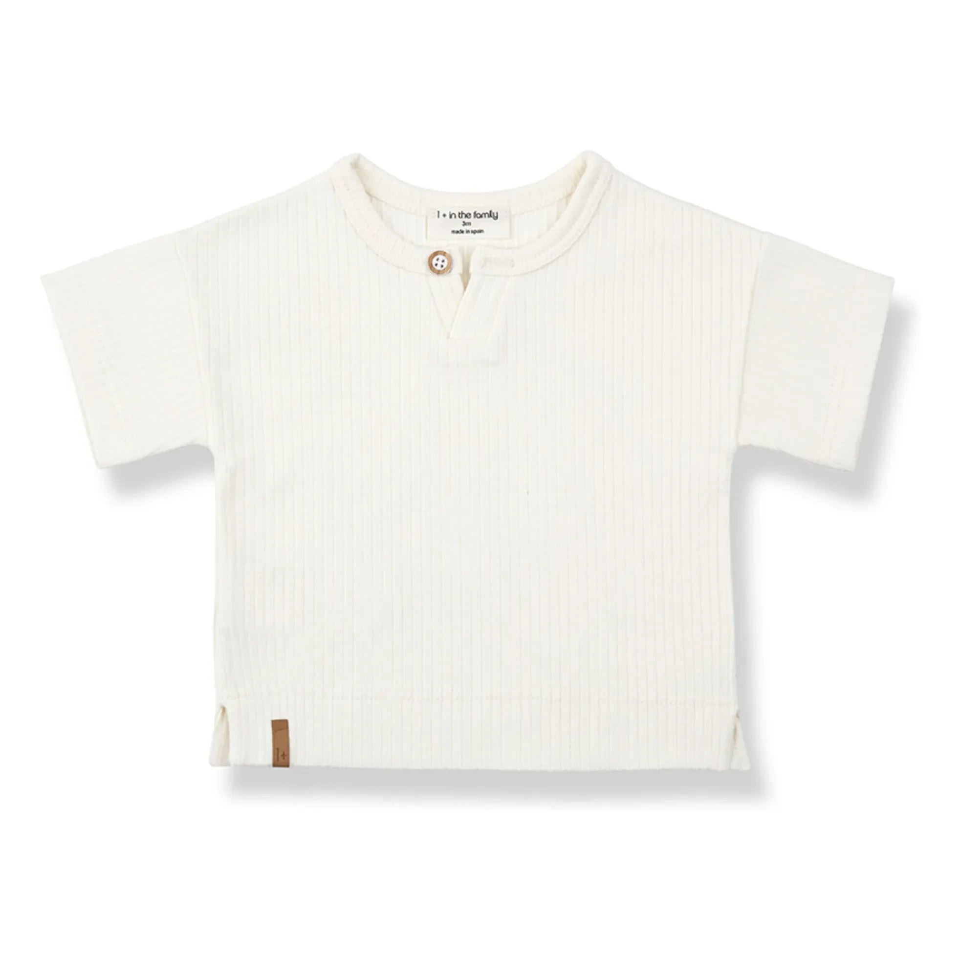 1+ in the family - Vilanova fitilli T-shirt | White